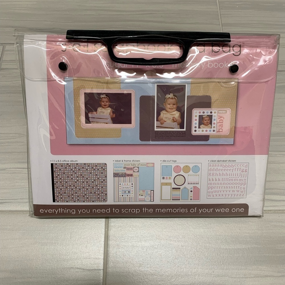 SEI Scrapbook in a bag Sugar 11x8.5” memory book
